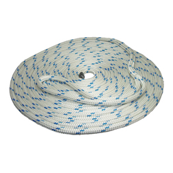 Fastline Dockline Braid on Braid 10mm - 12m White / Blue Fleck