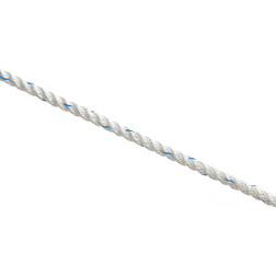 English Braids White 3 Strand Rope with Blue Fleck - 8mm x 1m English Braids White 3 Strand Rope with Blue Fleck - 8mm x 1m