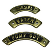 Curved Brass Deck Filler Name Plates