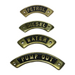 Curved Brass Deck Filler Name Plates